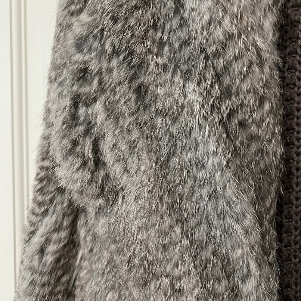 Grey Rabbit Fur Vest - Picture 3 of 5
